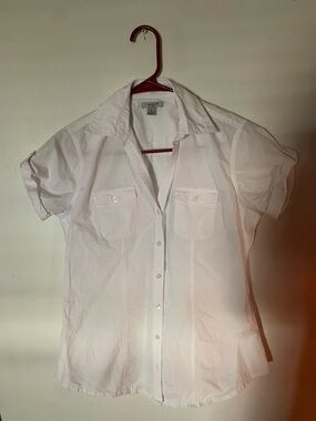 Carhartt White Short-Sleeve Button-Down Shirt